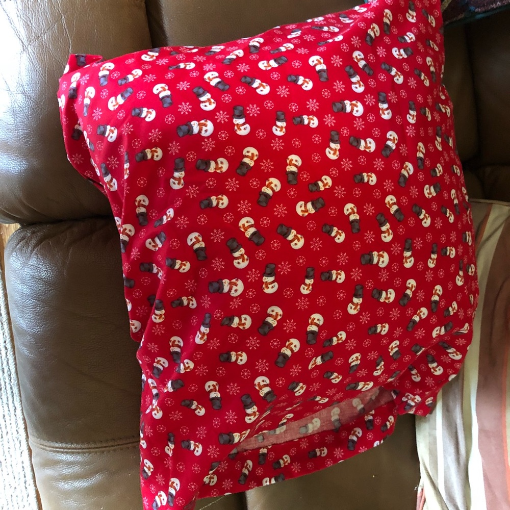 Snowman pillow made by me